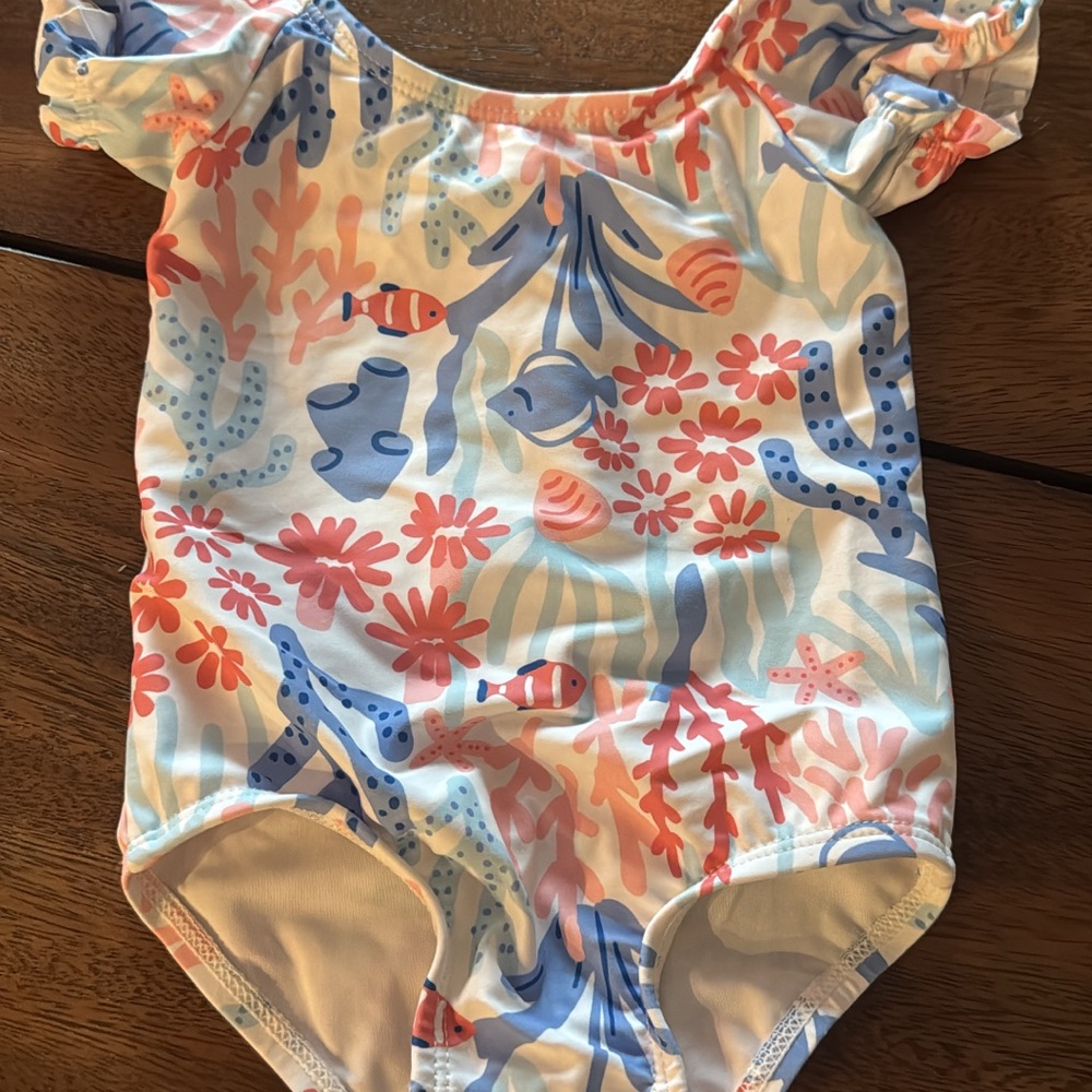 Colorful Underwater Print Baby Swimsuit